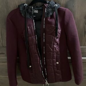 Michael Kors Women's Deep Burgundy Puffer Jacket